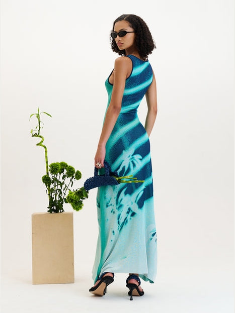Nikki window print tank dress