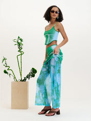 Anise flower print pants