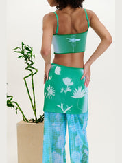 Anise flower print pants