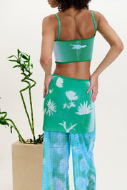 Anise flower print pants