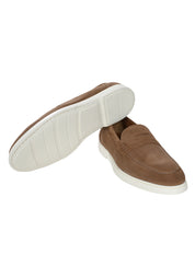 Doucal's penny-slot suede loafers