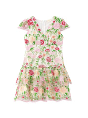 Poppy embroidered dress