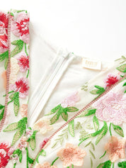 Poppy embroidered dress