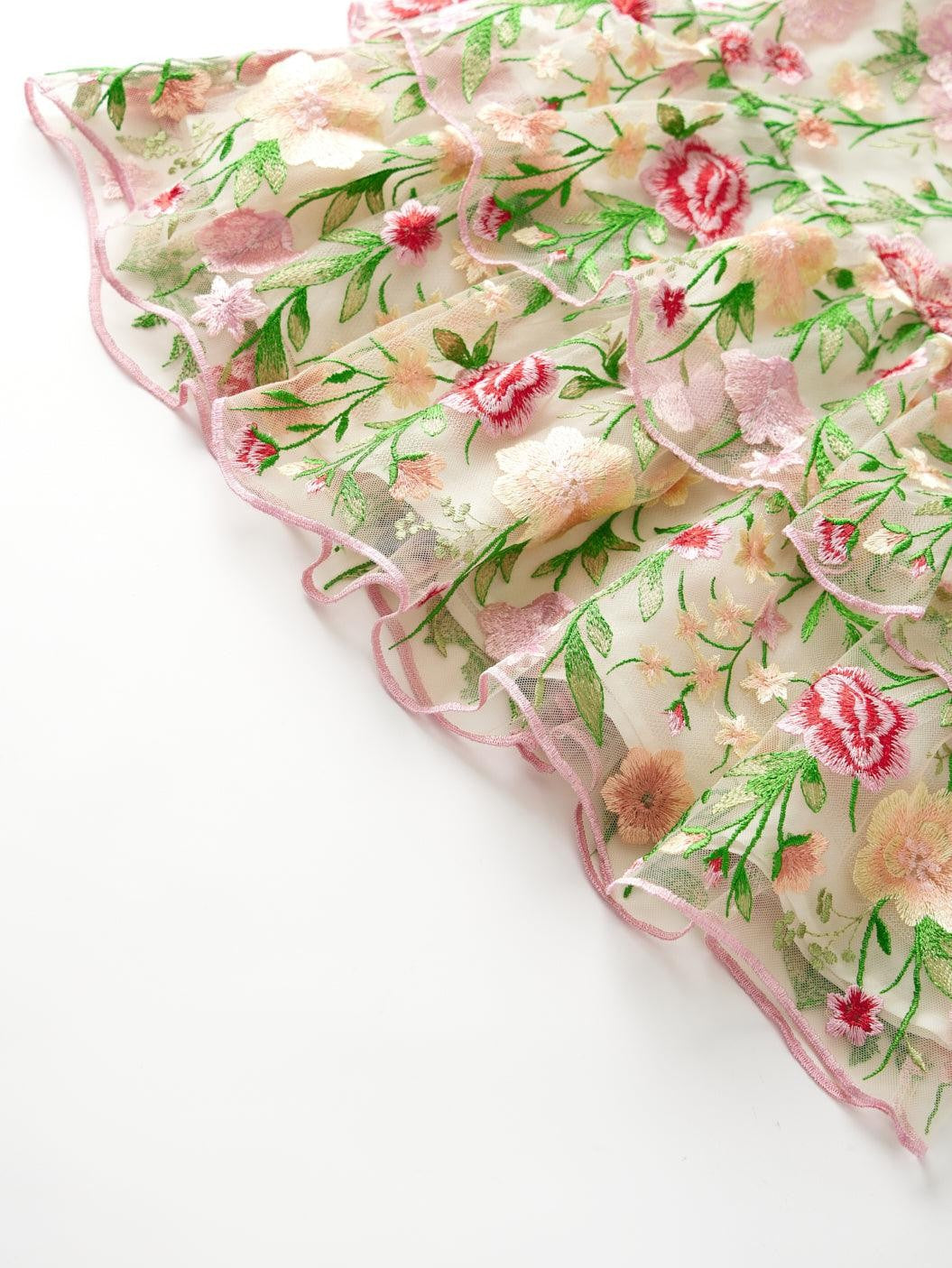 Poppy embroidered dress