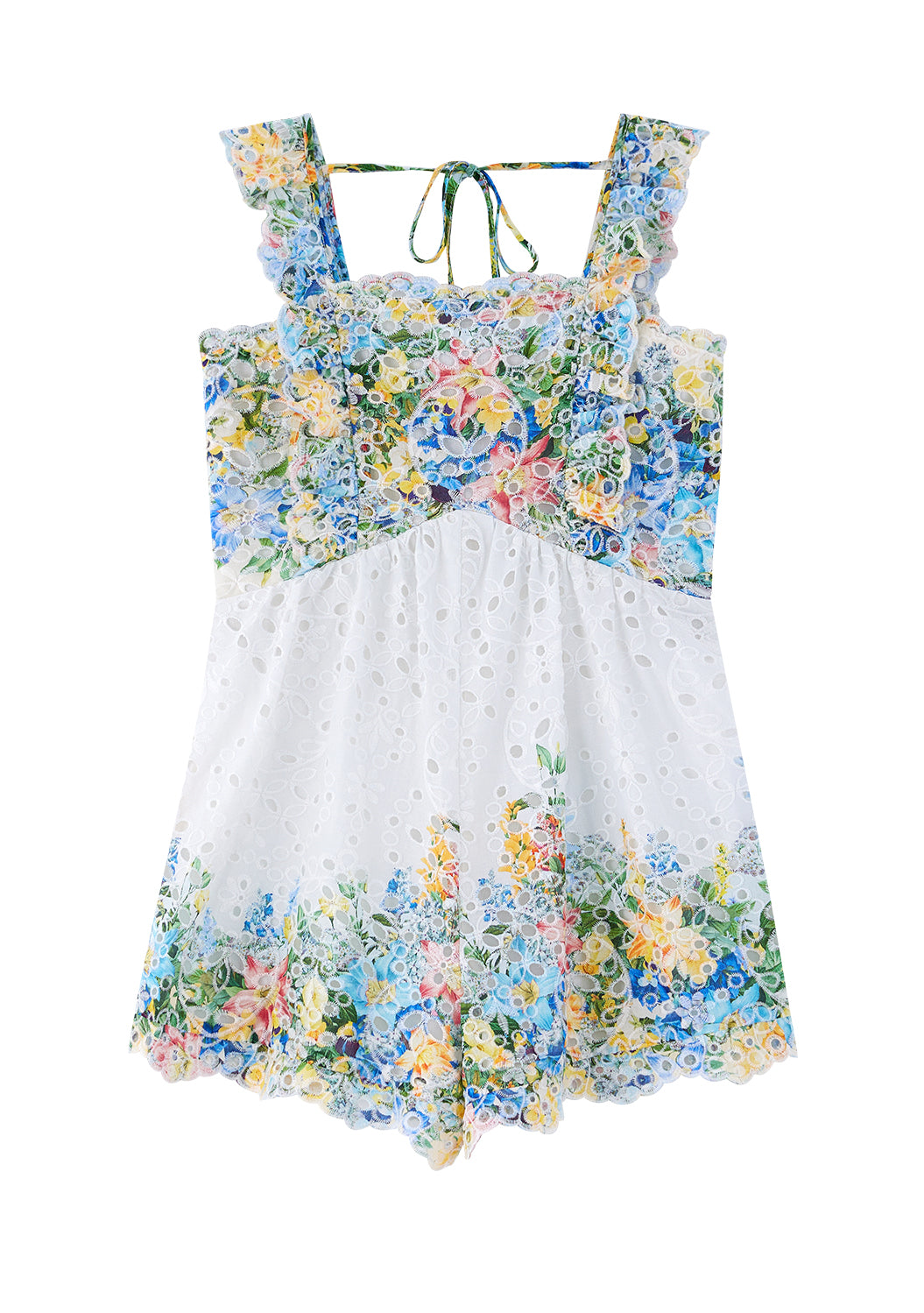 SERENITY EMBROIDERED ROMPER