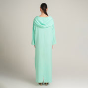 GREEN LINEN DRESS