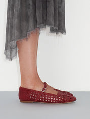 Yeida dark red ballerinas