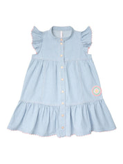 Wylie kids denim flutter dress