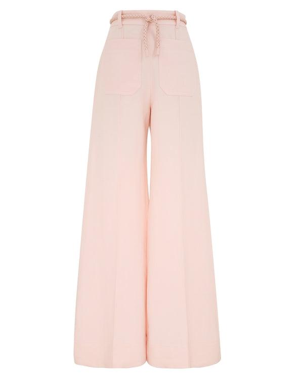 CRUSH LINEN FLARE PANT