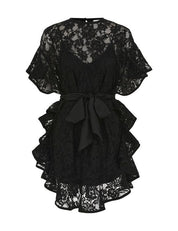 CRUSH LACE FRILL TUNIC