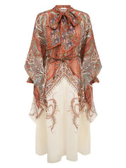 Rhiannon tie neck midi dress