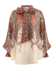 RHIANNON TIE NECK BLOUSE
