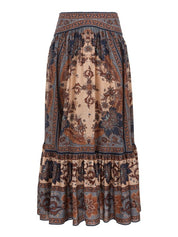 Ascension tiered midi skirt