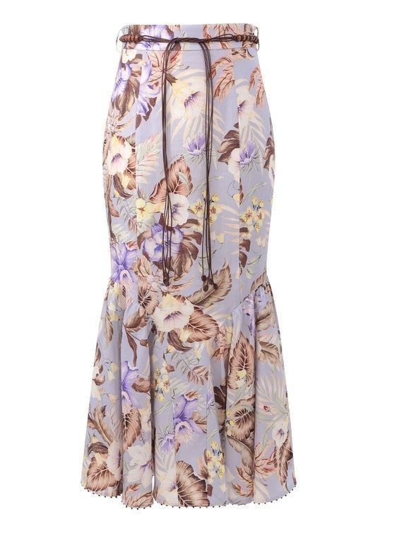 Coco fit and flare midi skirt