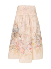 Illuminate drawn midi skirt