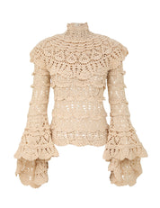 Hypnotic hand crochet sweater