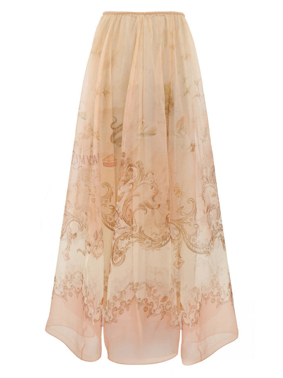 Hypnotic organza maxi skirt