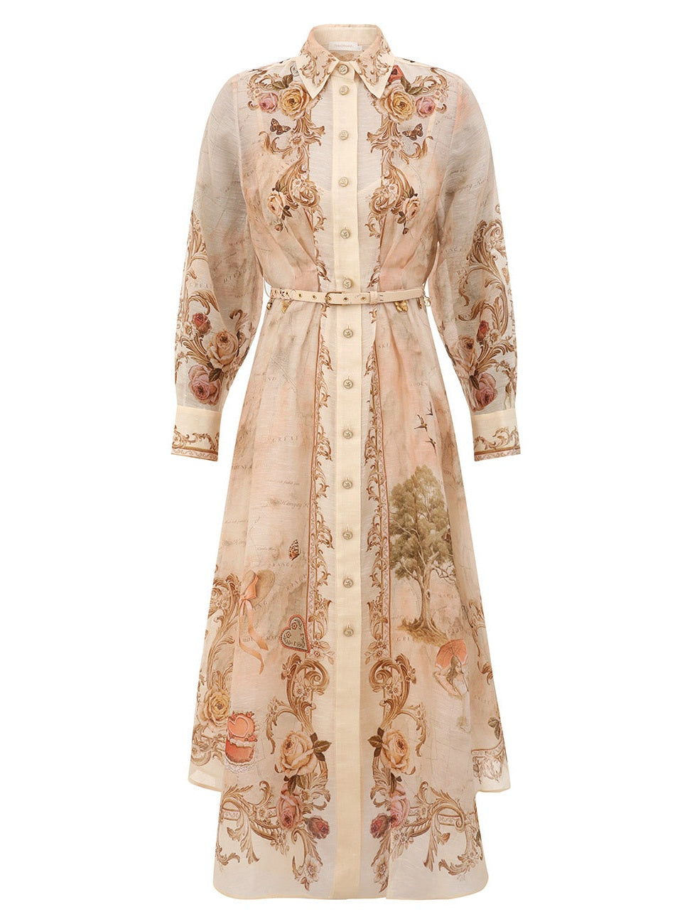 zimmermann golden buttoned midi dress Zimmermann Luminosity Buttoned Midi Dress main image 0