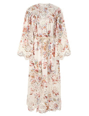 Awaken embroidered yoke maxi