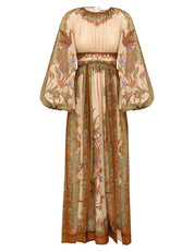 Indra waisted maxi dress