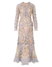 Rebellion scallop maxi dress