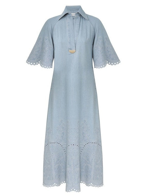Daylight denim midi dress