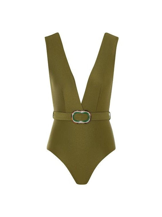 Junie belted plunge 1pc