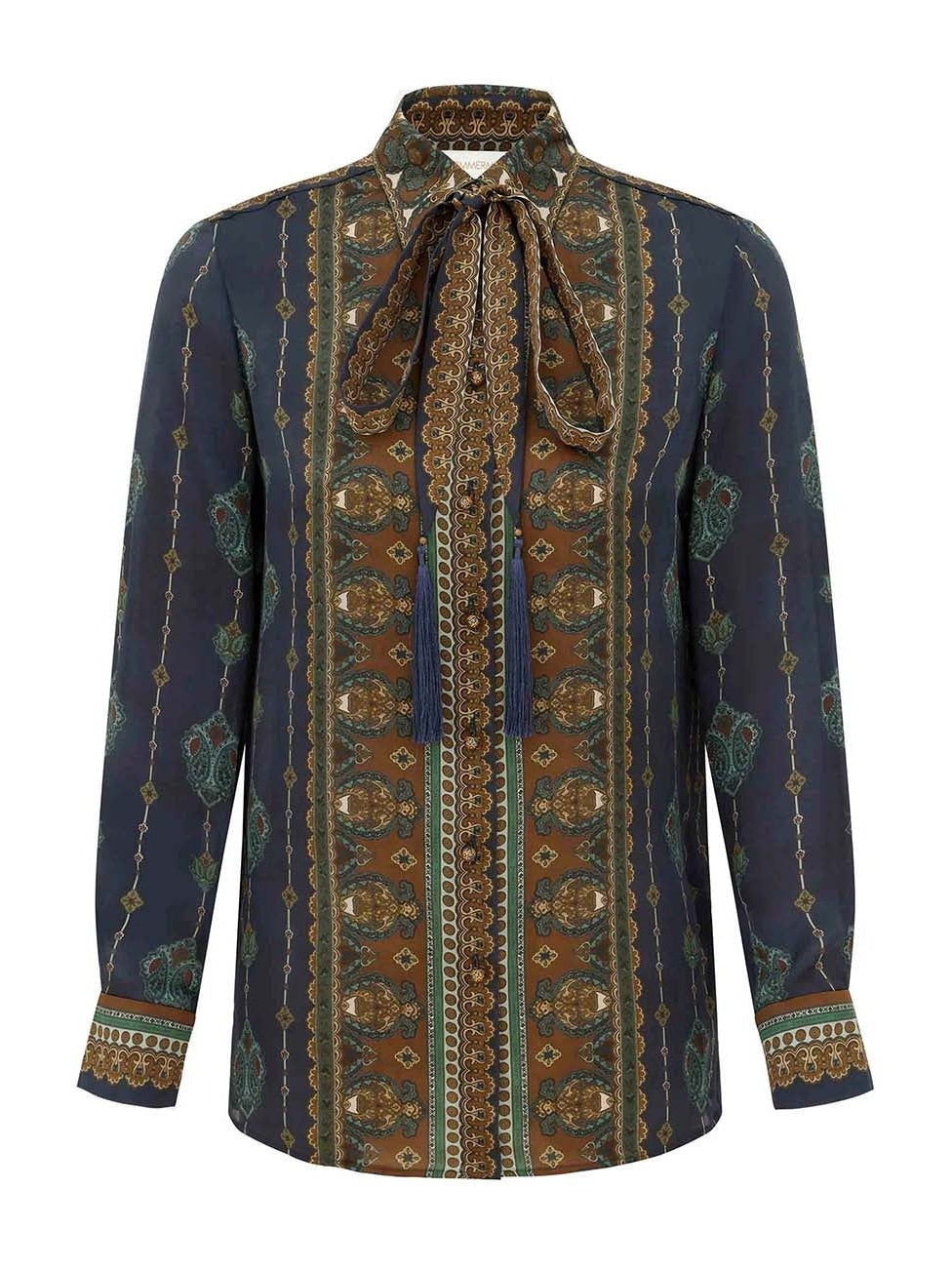 Ascent satin scarf shirt