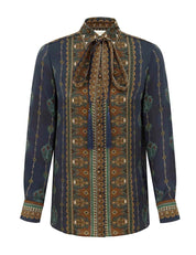 Ascent satin scarf shirt