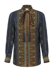 Ascent satin scarf shirt
