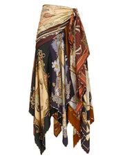 Valiant draped scarf skirt