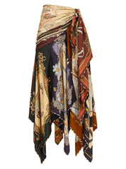Valiant draped scarf skirt