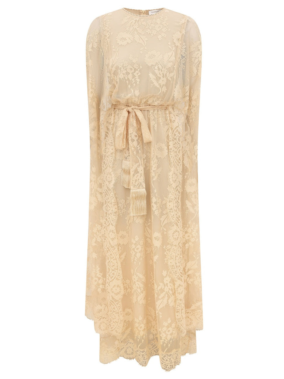 Valiant lace caped maxi dress