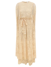 Valiant lace caped maxi dress
