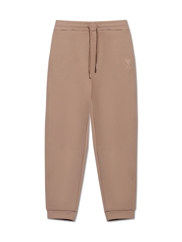 Ami alexandre mattiussi brown sweatpants with log