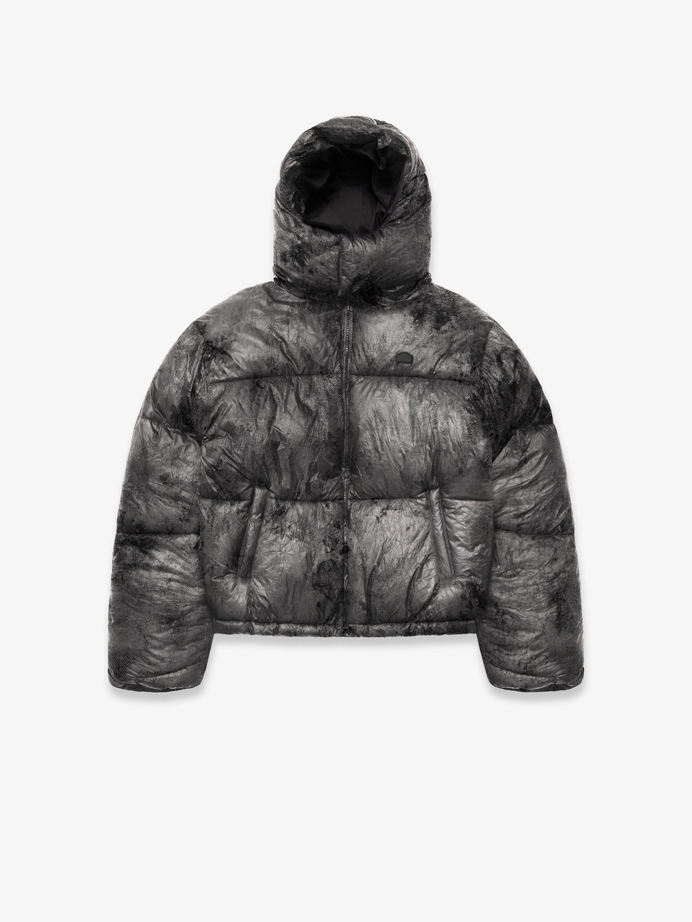 Wrinkled puffer jacket