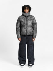 Wrinkled puffer jacket