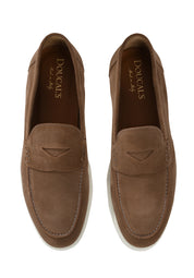 Doucal's penny-slot suede loafers