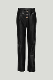 EMBELLISHED BUTTON PANTS BLACK