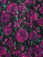 Sequins halterneck dress pink print