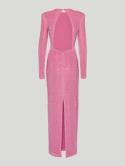 Embellished fitted dress pink