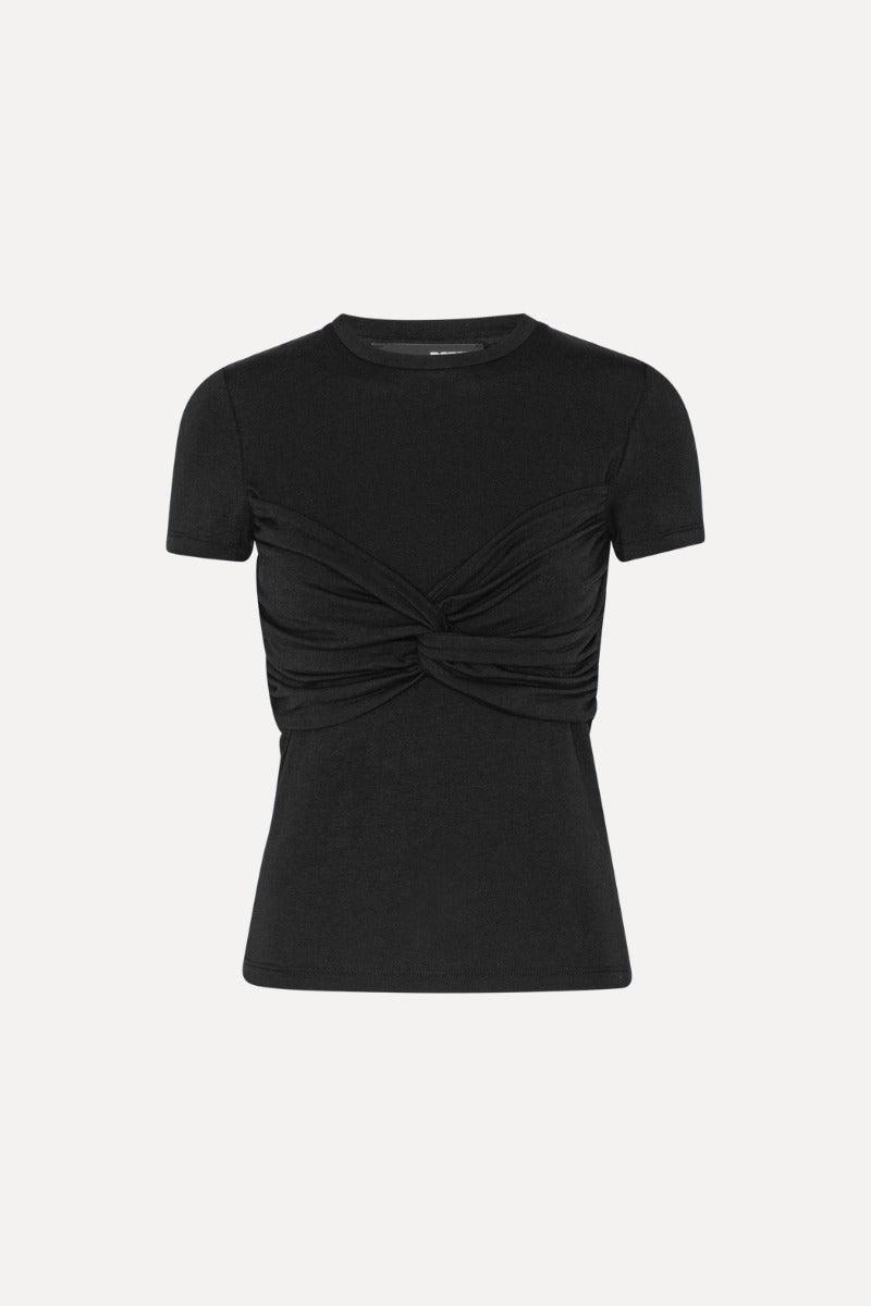 Fitted Twisted T-shirt Black
