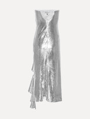 Sequin maxi ruffle dress