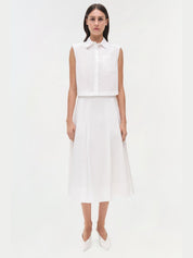 Samantha pleated midi skirt