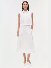 Samantha pleated midi skirt
