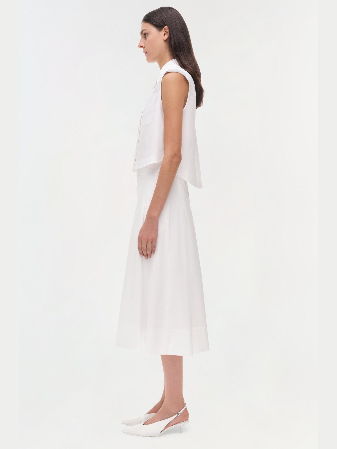 Samantha pleated midi skirt