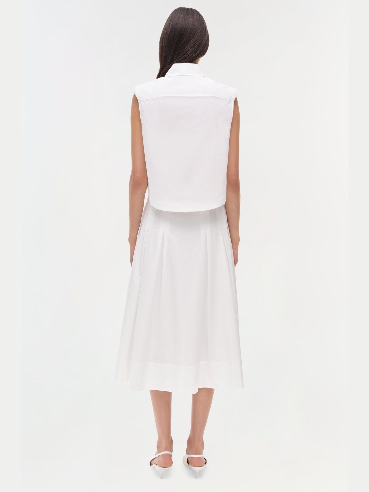 Samantha pleated midi skirt