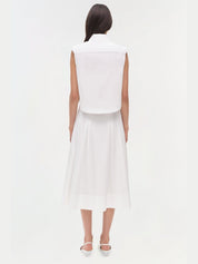Samantha pleated midi skirt
