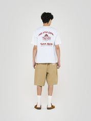 Team work half sleeve-light grey