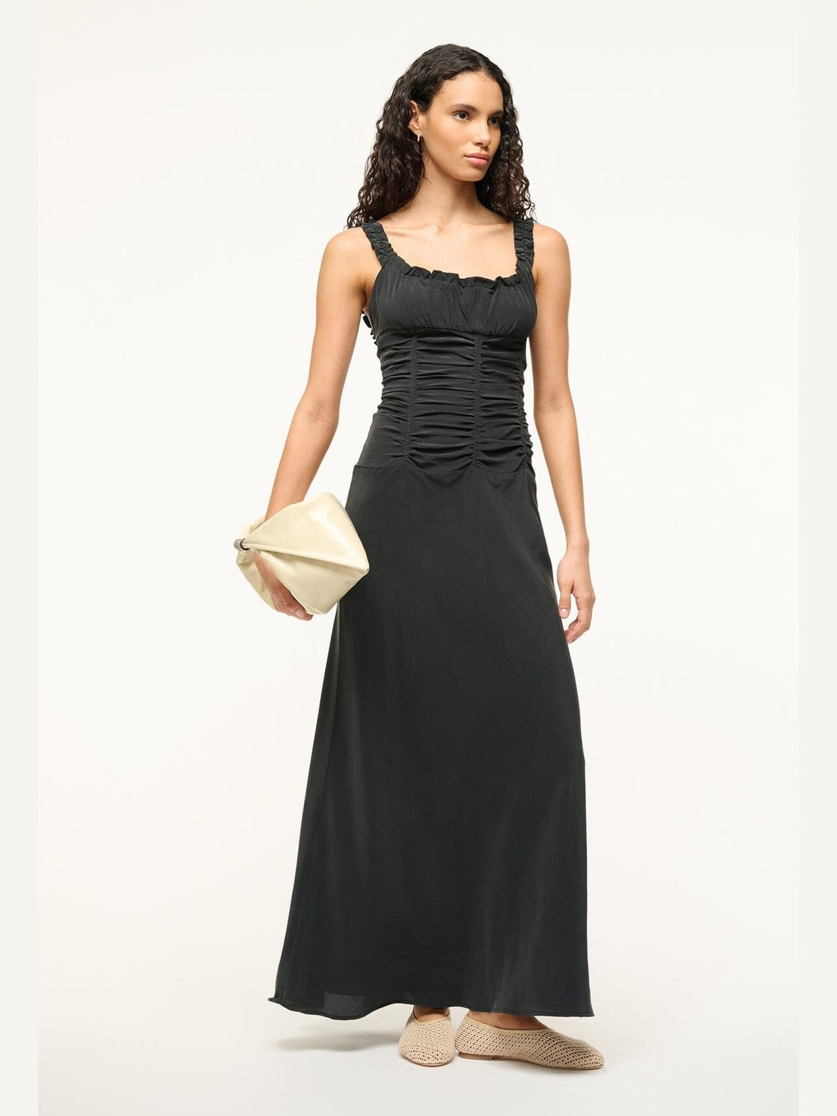 Nic silk maxi dress black